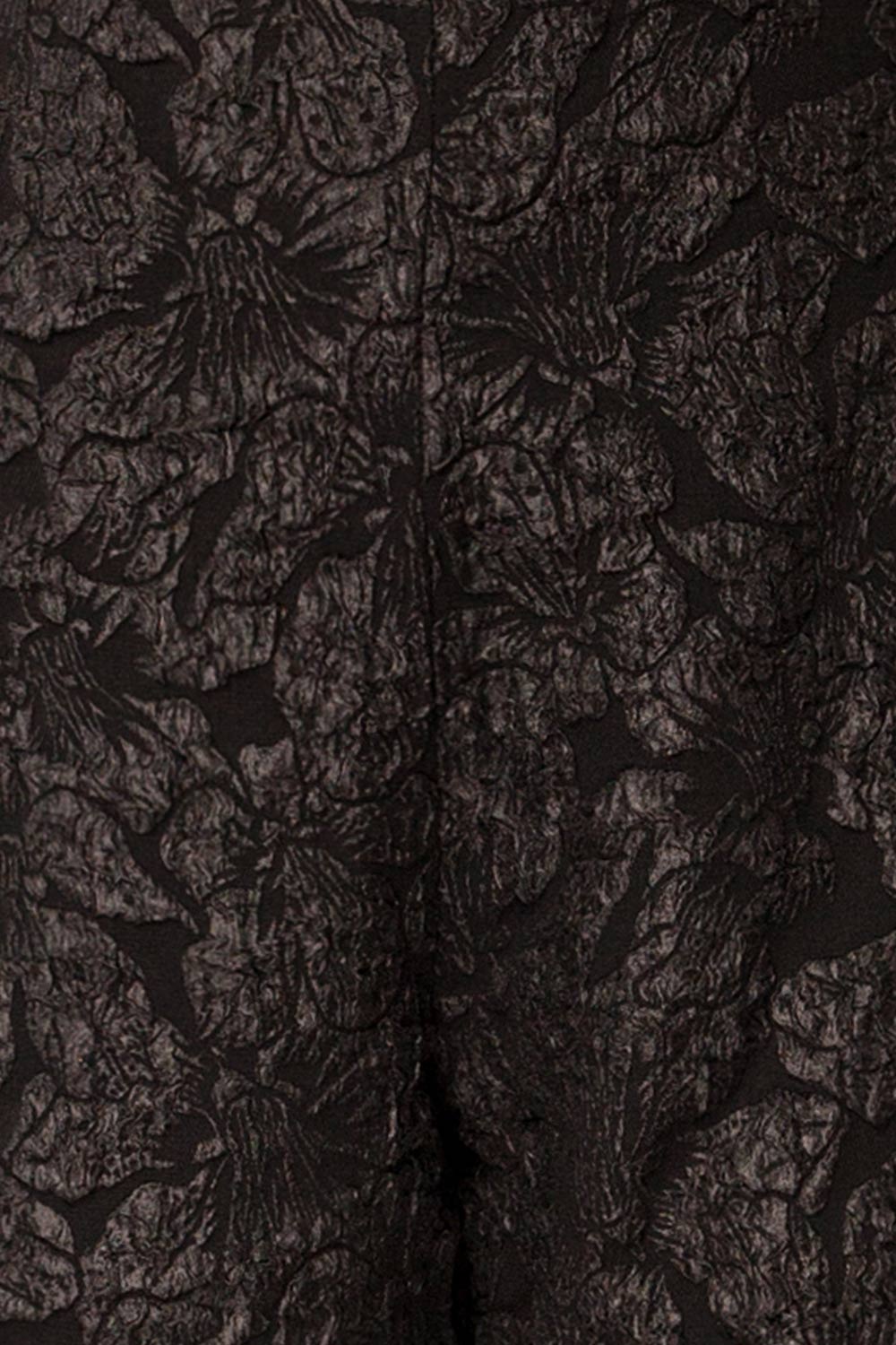 Essex Black Textured Wide-Leg Pants | La petite garçonne fabric