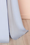 Estella Blue Maxi A-line Dress w/ Slit | Boudoir 1861  bottom