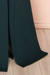 Estella Green Maxi A-line Dress w/ Slit | Boudoir 1861 bottom