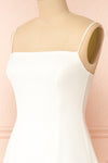 Estella Ivory Maxi A-line Dress w/ Slit | Boudoir 1861  side