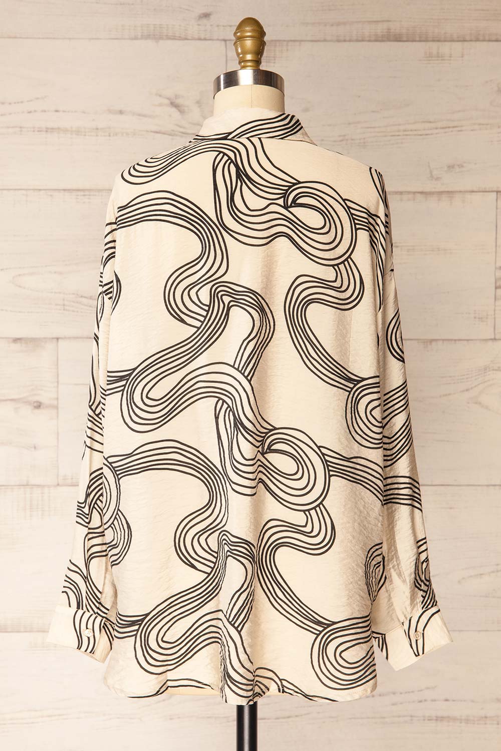 Etel Translucent Shirt with Abstract Lines | La petite garçonne back view