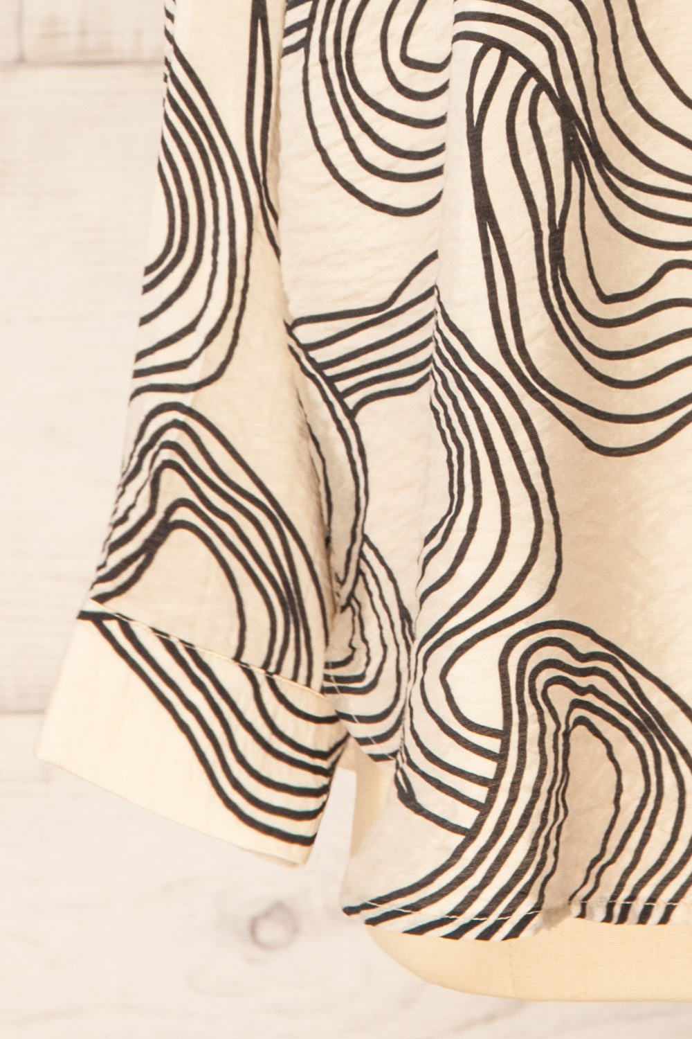 Etel Translucent Shirt with Abstract Lines | La petite garçonne bottom