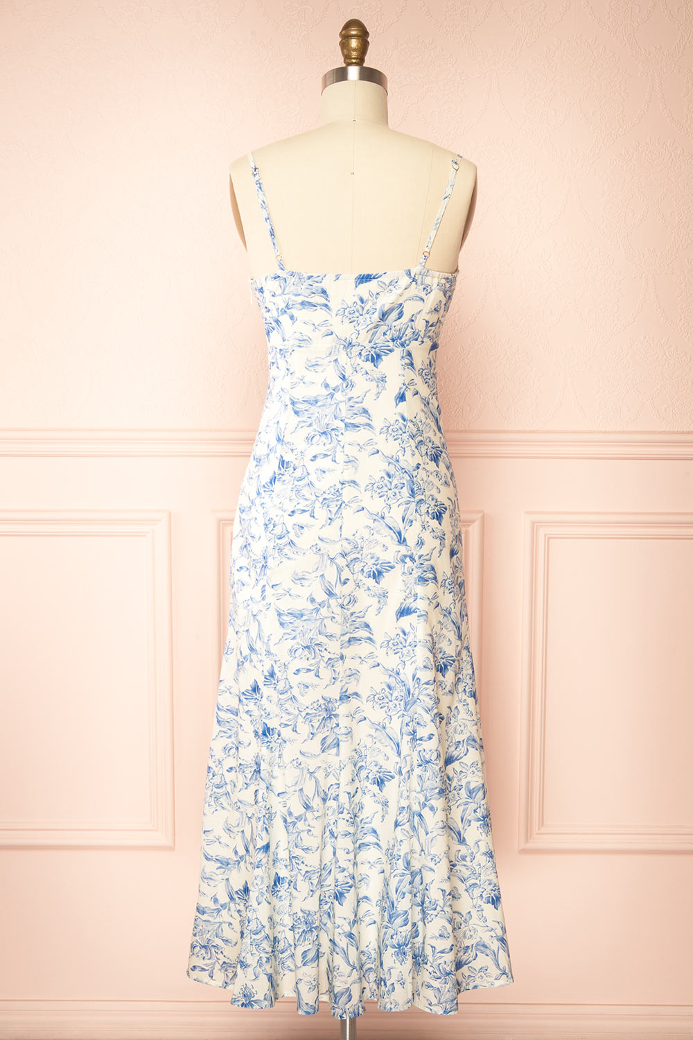 Euranie Midi Mermaid Floral Dress | Boutique 1861 back view