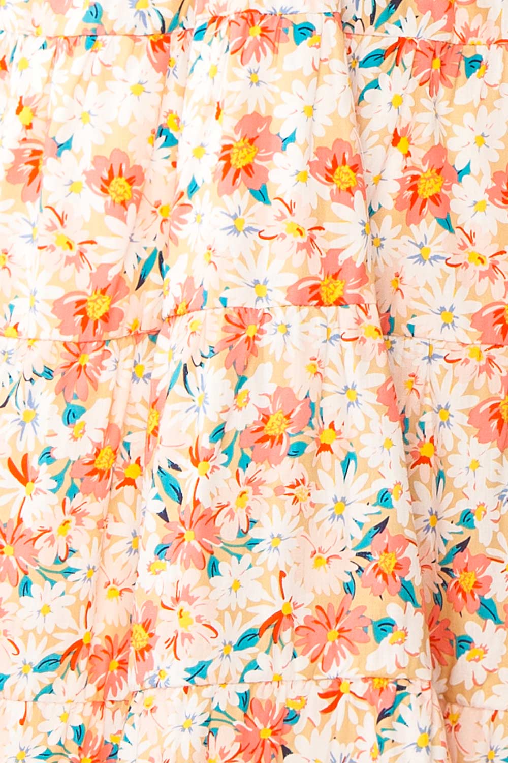 Evangeline Tiered Floral Babydoll Dress | Boutique 1861 fabric