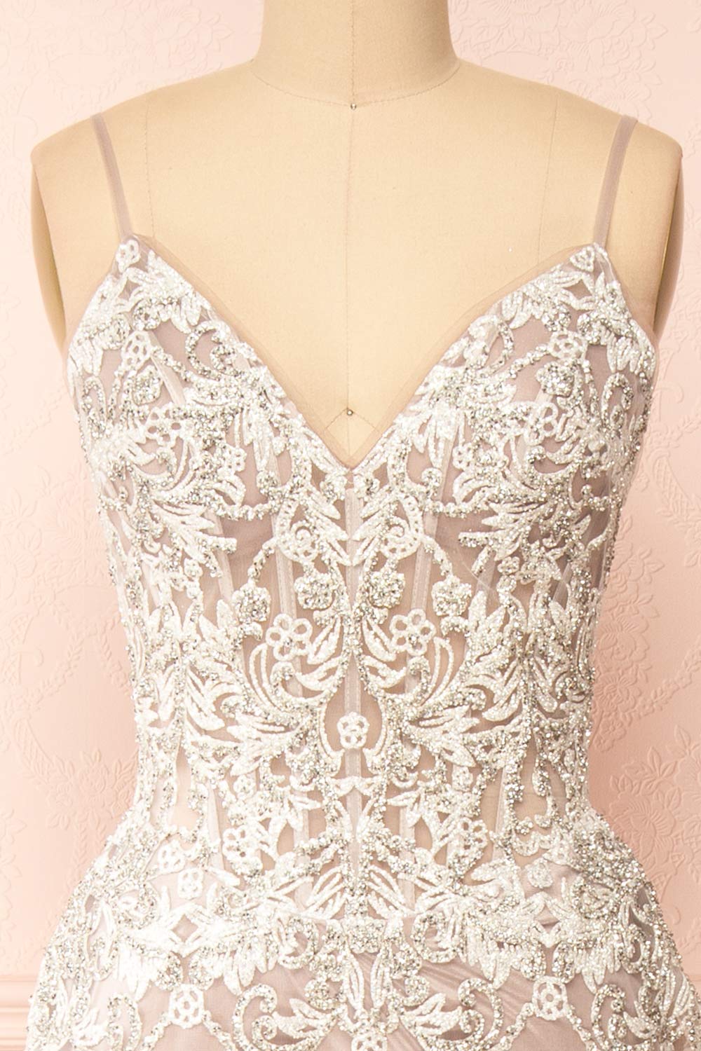 Evanthe Crystals Mermaid Wedding Dress | Boudoir 1861 front close-up