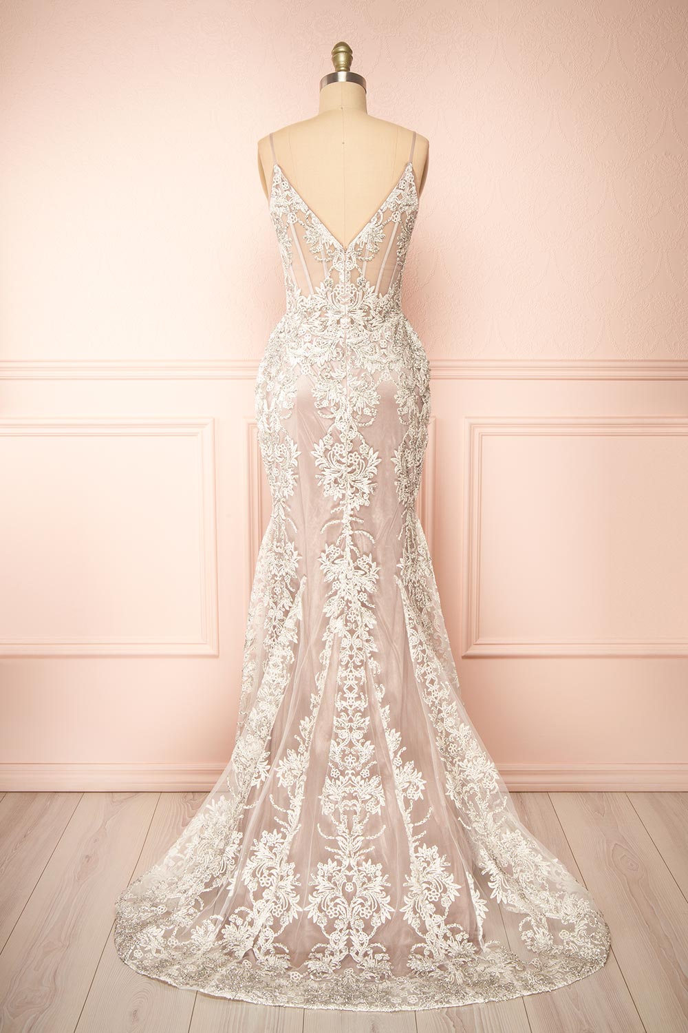 Evanthe Crystals Mermaid Wedding Dress | Boudoir 1861 back view