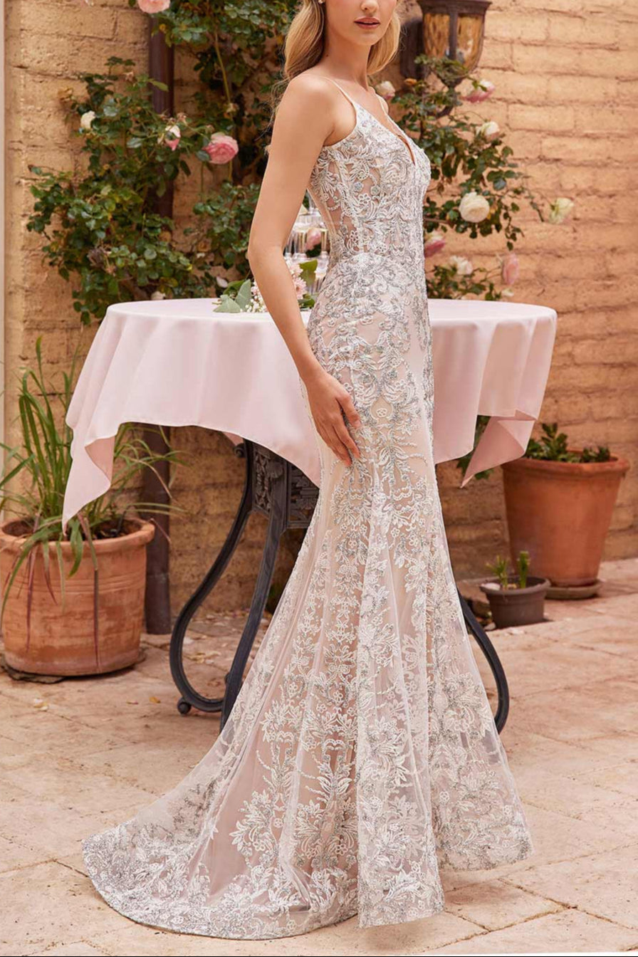 Evanthe Crystals Mermaid Wedding Dress | Boudoir 1861 model side