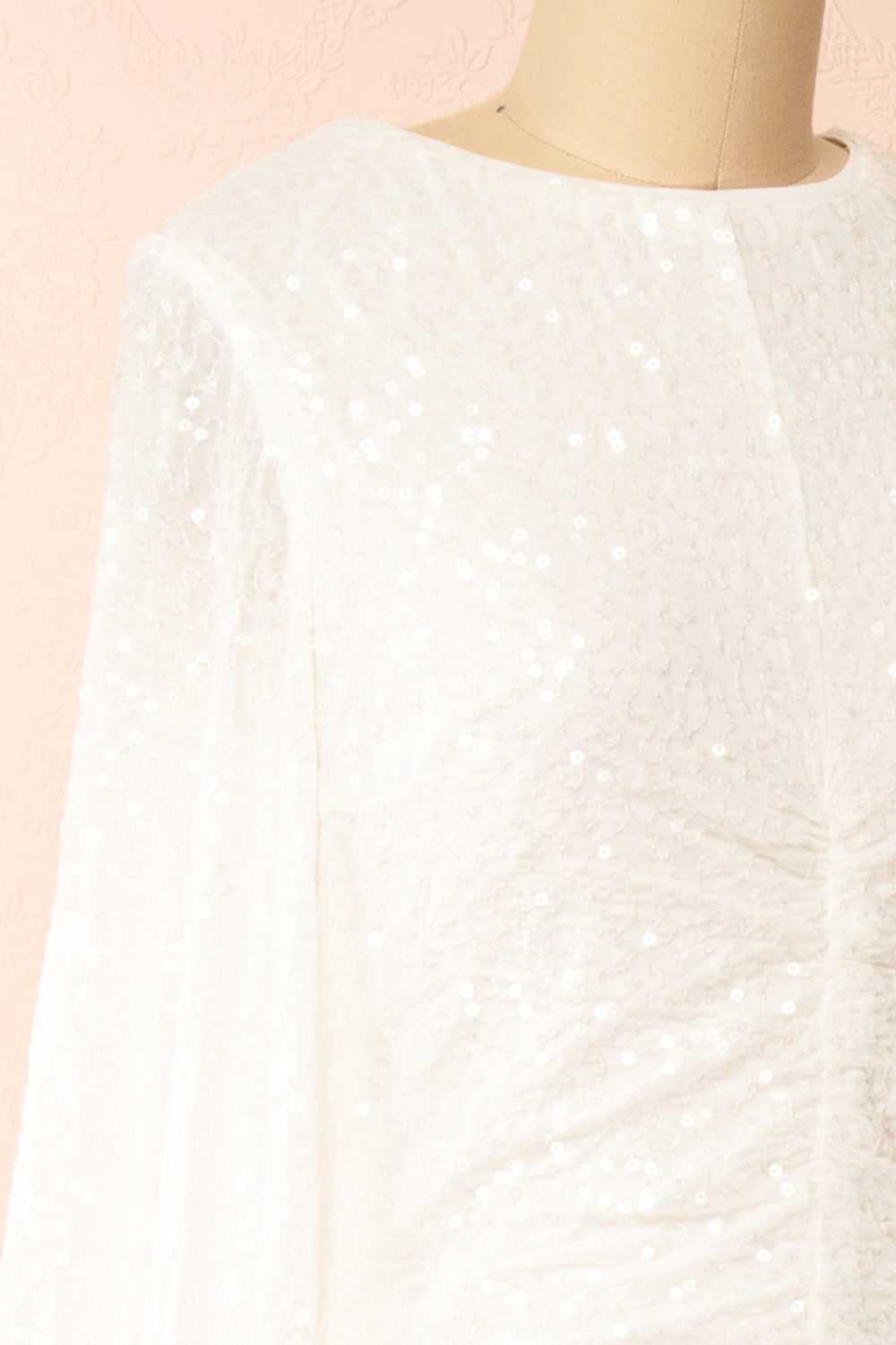 Fairlie White Maxi Dress w/ Sequins | Boudoir 1861 side