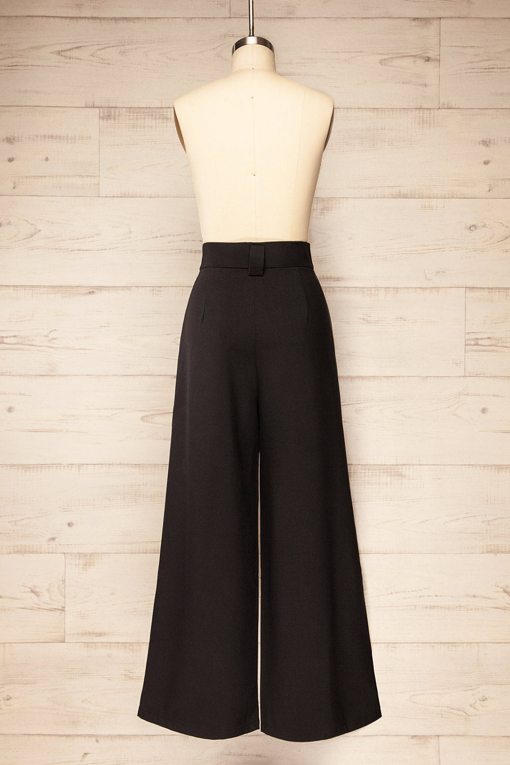 Famdon Black High-Waisted Wide Leg Pants | La petite garçonne back view