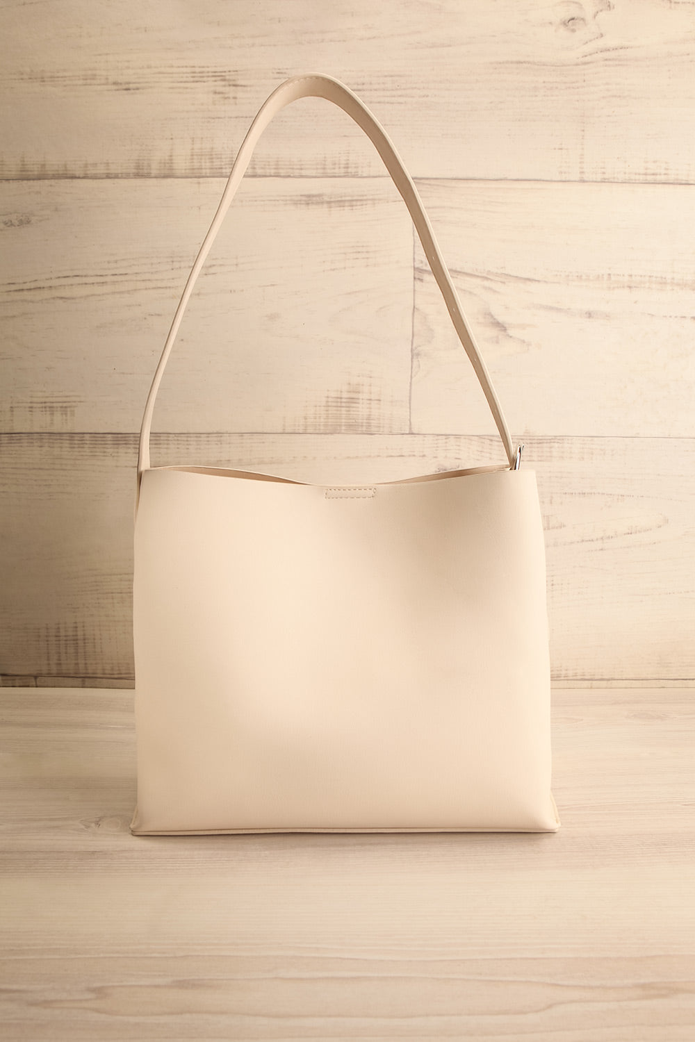 Fangtell Black Faux-Leather Tote Bag | La petite garçonne front view