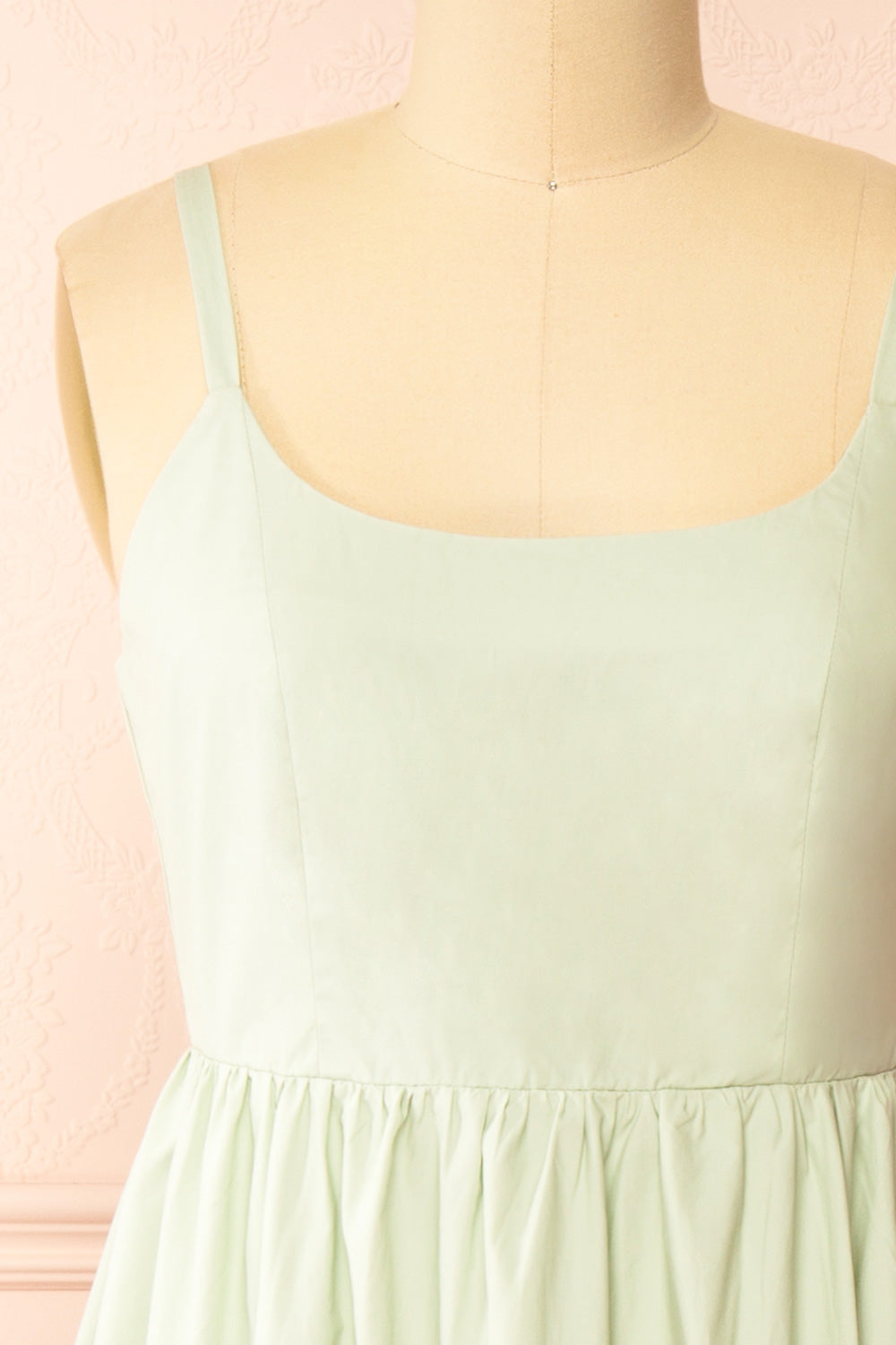 Farinna | Mint Midi Dress with Bubble Skirt