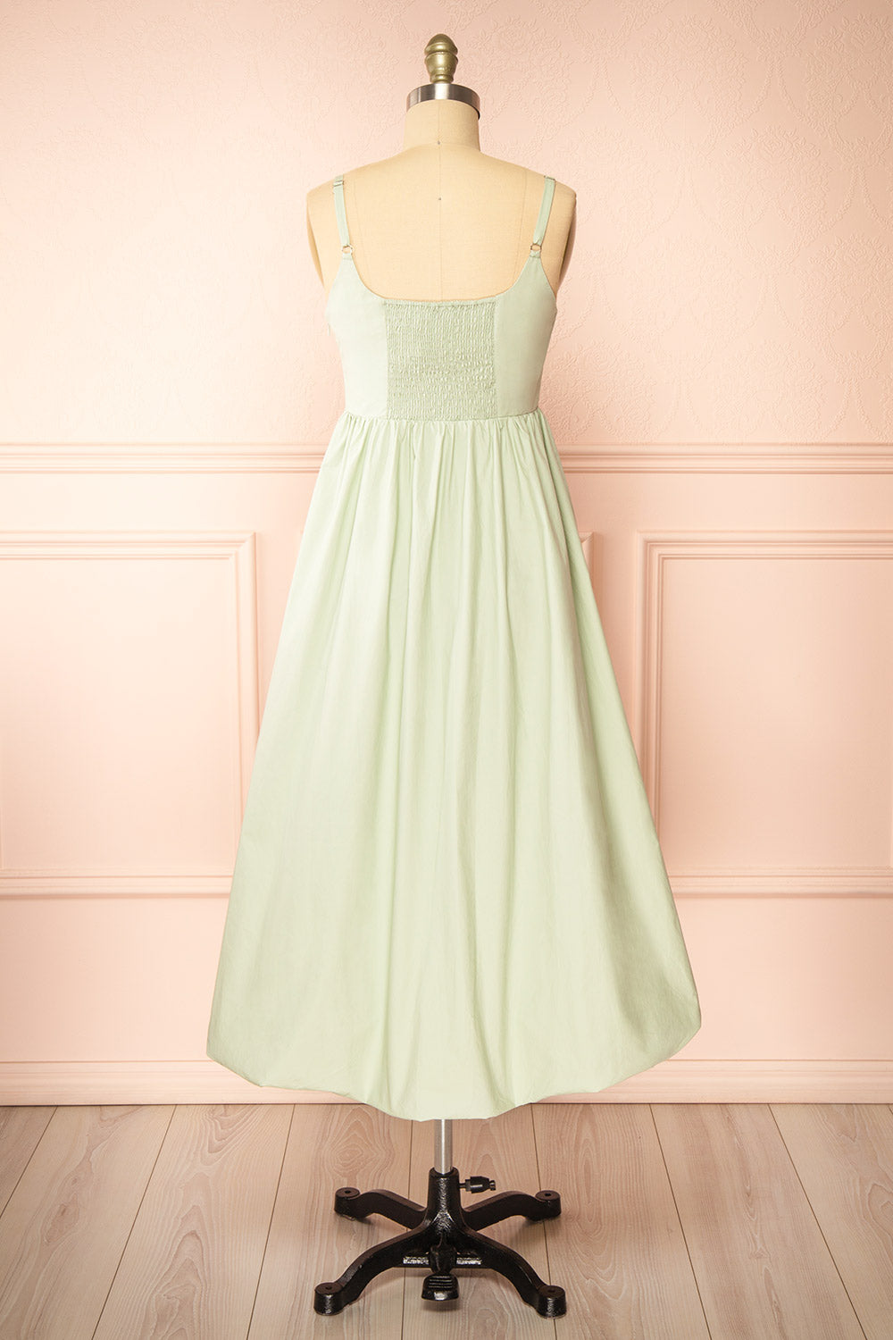 Farinna | Mint Midi Dress with Bubble Skirt