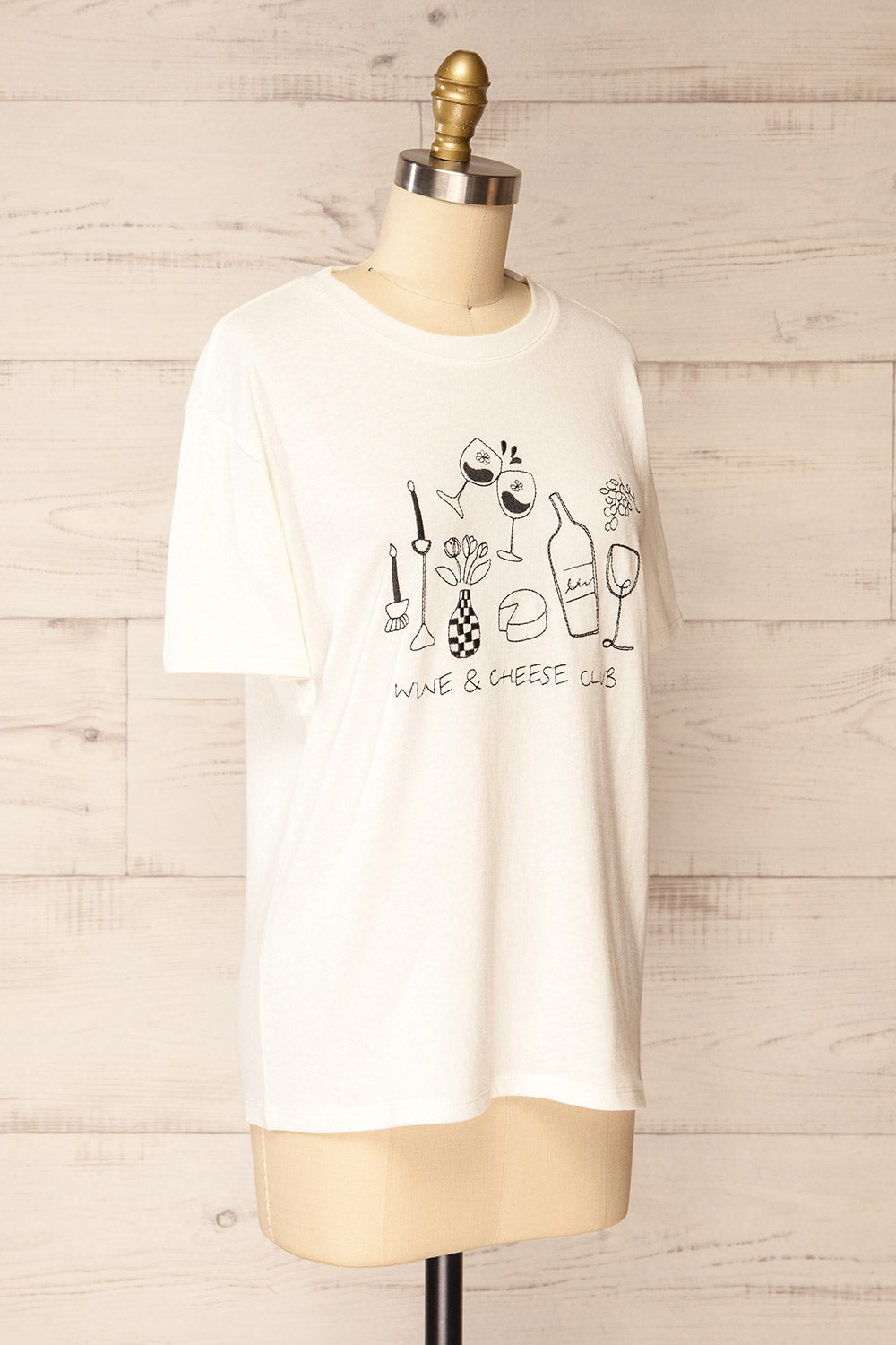 Fatale Wine & Cheese T-Shirt | La petite garçonne side view