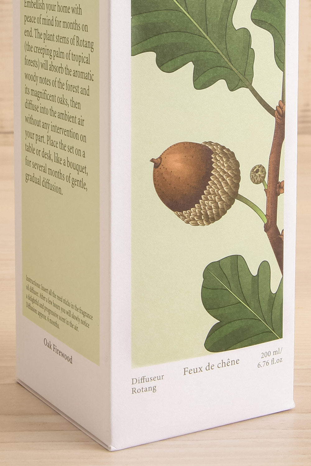 Oak Firewood Reed Diffuser by Theorie Botanique | Maison garçonne box close-up