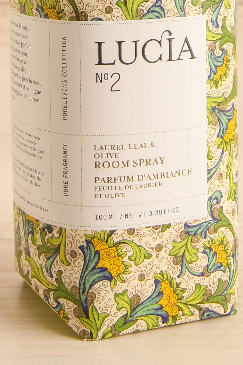 Laurel Leaf and Olive Room Spray by Lucia | Maison garçonne box close-up