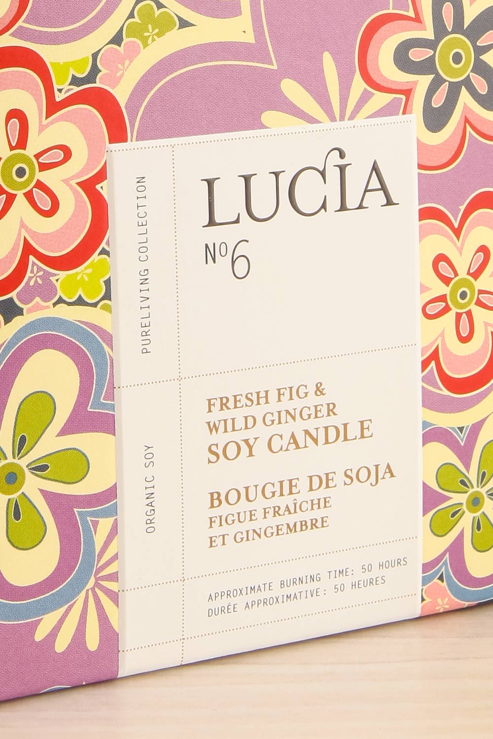 Fresh Fig and Wild Ginger Candle by Lucia - 2 Options | Maison garçonne box close-up