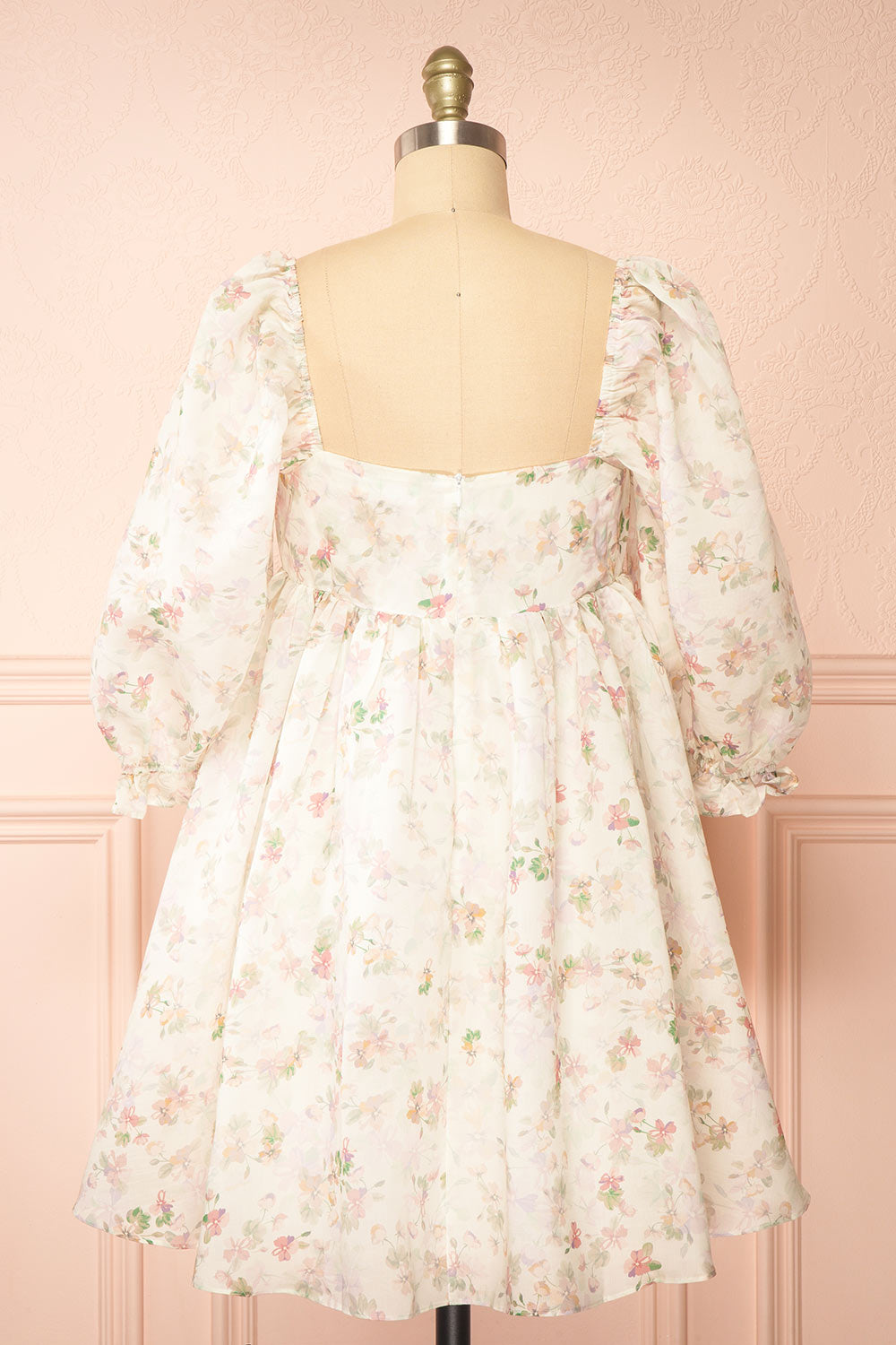 Fizelle Short Floral Babydoll Dress | Boutique 1861 back view
