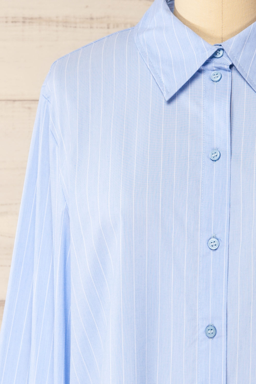 Flint Striped Button Up Cotton Shirt | La petite garçonne front