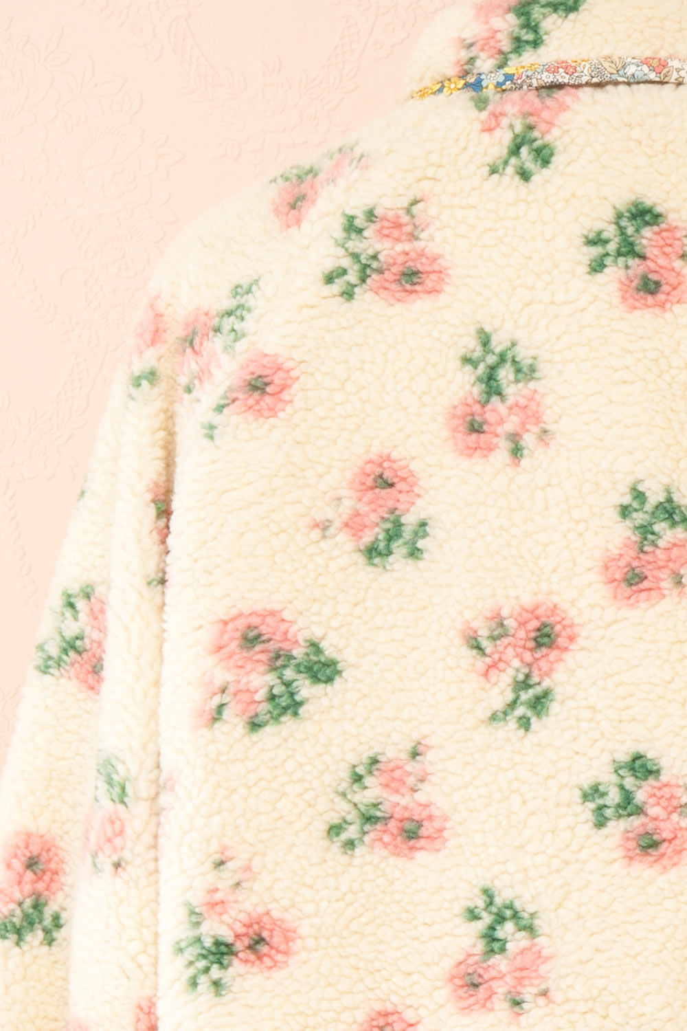 Florine Floral Button-Up Teddy Coat | Boutique 1861 back