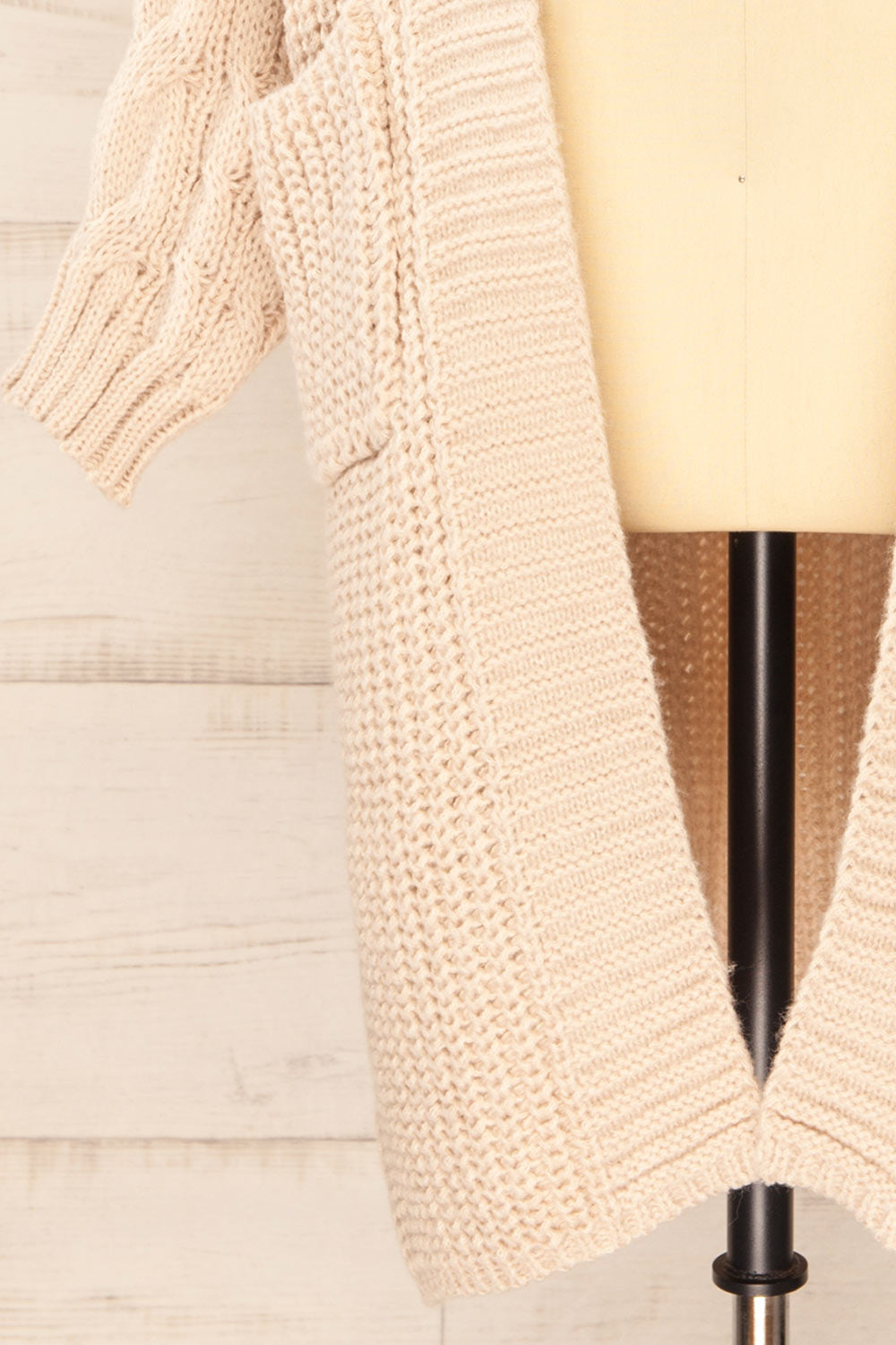 Fouesnant Beige Knit Open Cardigan | La petite garçonne bottom