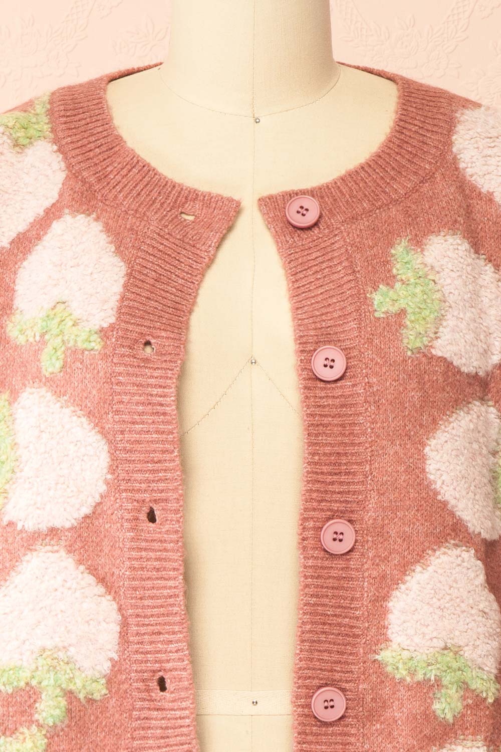 Fraisinnette Strawberries Patterned Cardigan | Boutique 1861 open