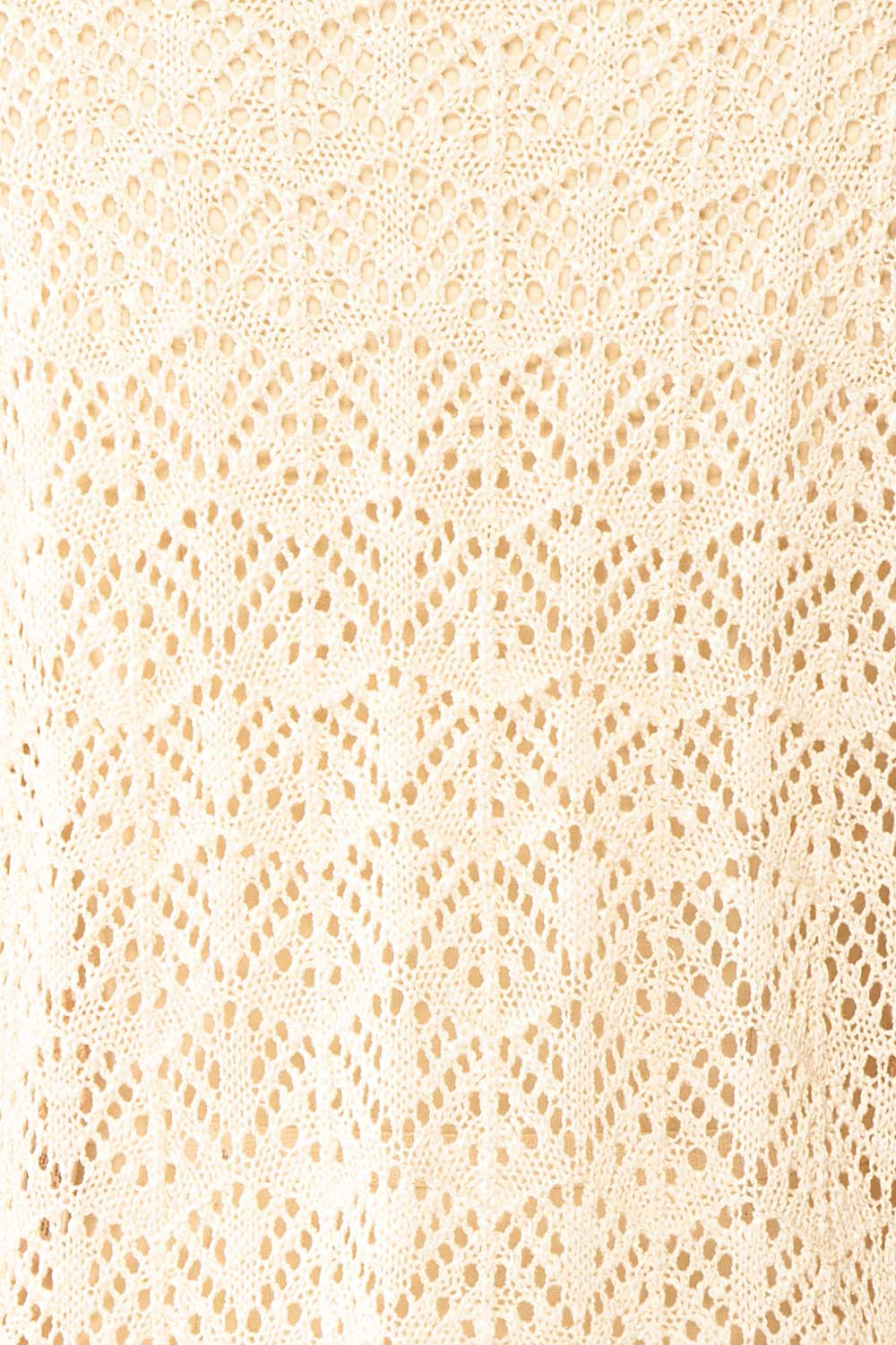 Francine Beige Crochet Cardigan | Boutique 1861 fabric
