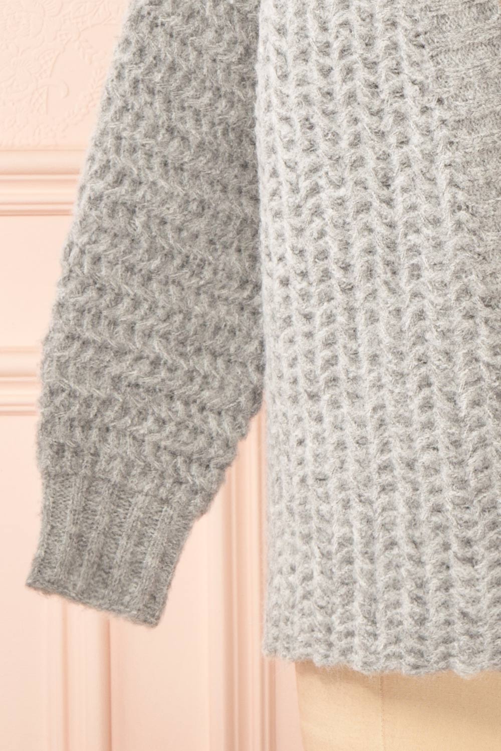 Francoise Grey Knit Open-Front Cardigan | La petite garçonne bottom