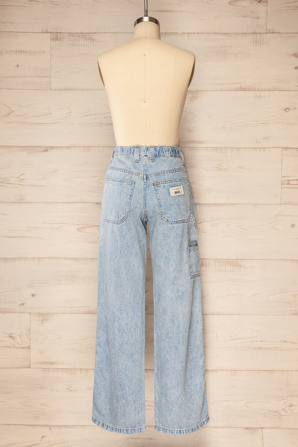 Fredonia Light Wash Mid-Rise Baggy Jeans | La petite garçonne back view