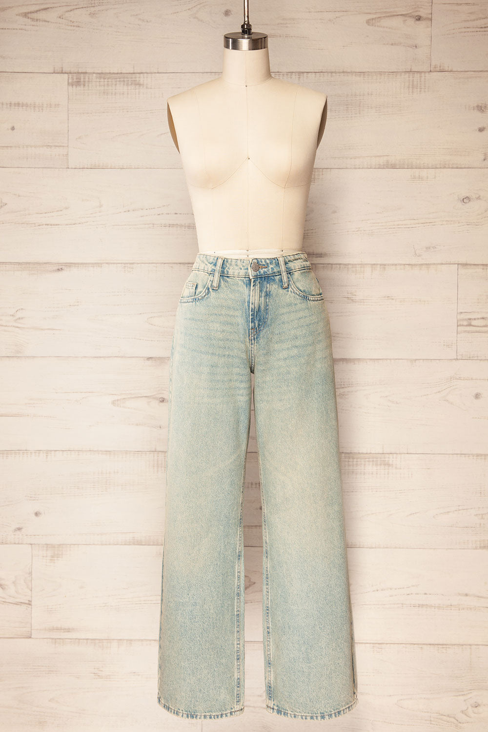 Fresno High-Waisted Faded Jeans | La petite garçonne front view