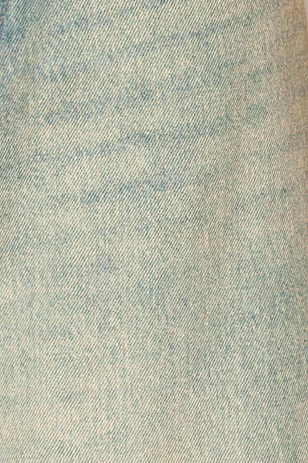 Fresno High-Waisted Faded Jeans | La petite garçonne fabric