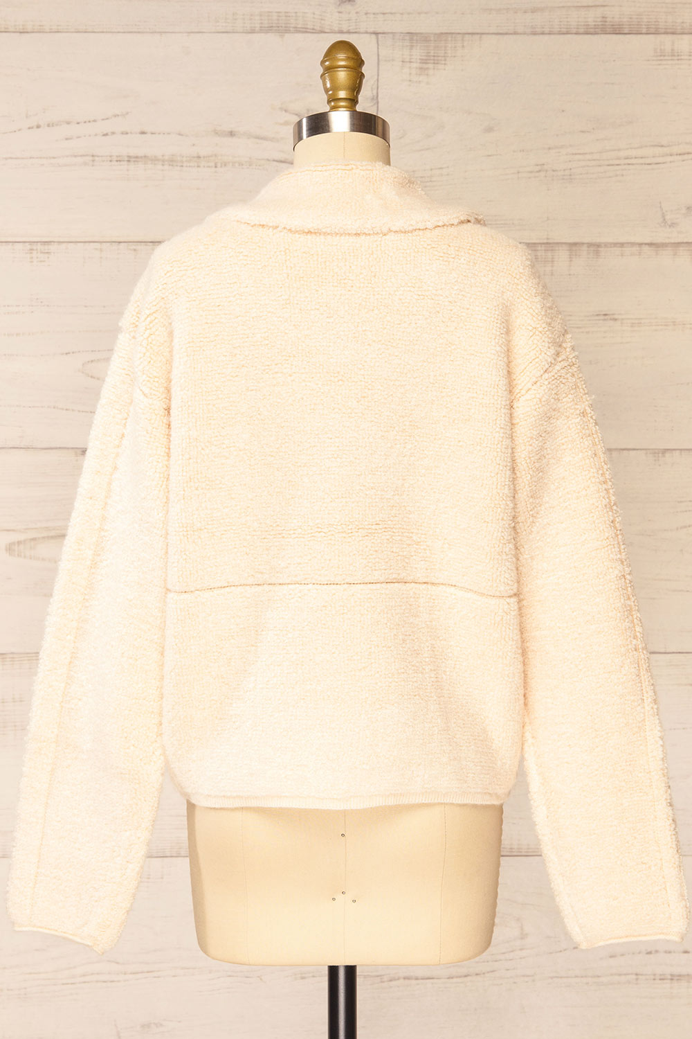 Fuji Ivory Boxy Fuzzy Jacket | La petite garçonne back