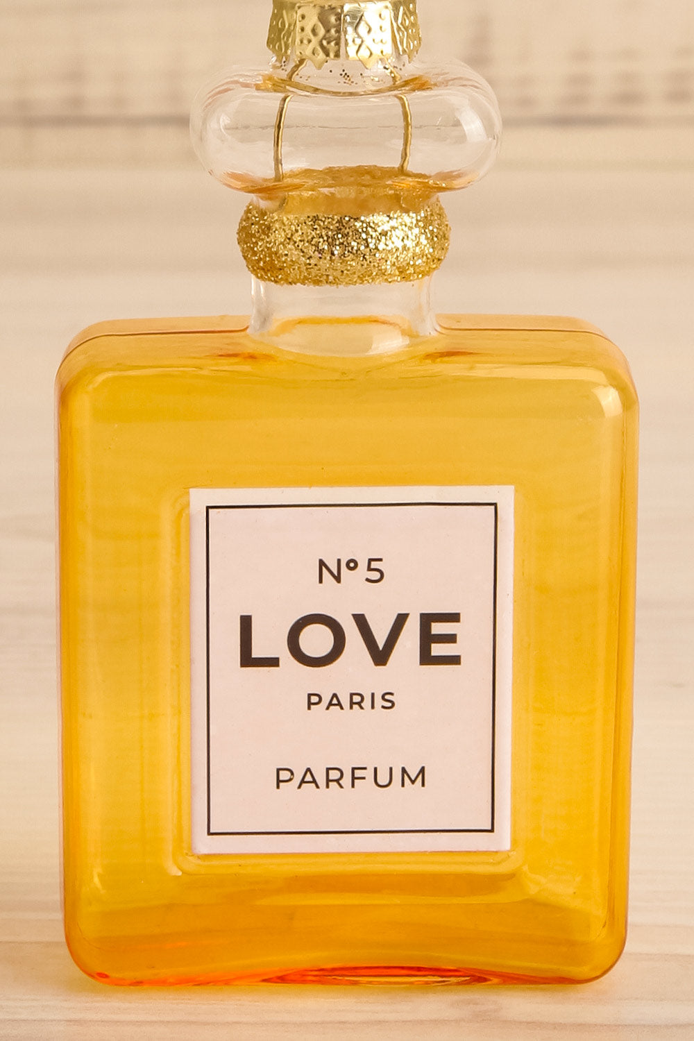 Fumet Chanel N5 Perfume Bottle Christmas Ornament | Maison Garçonne close-up