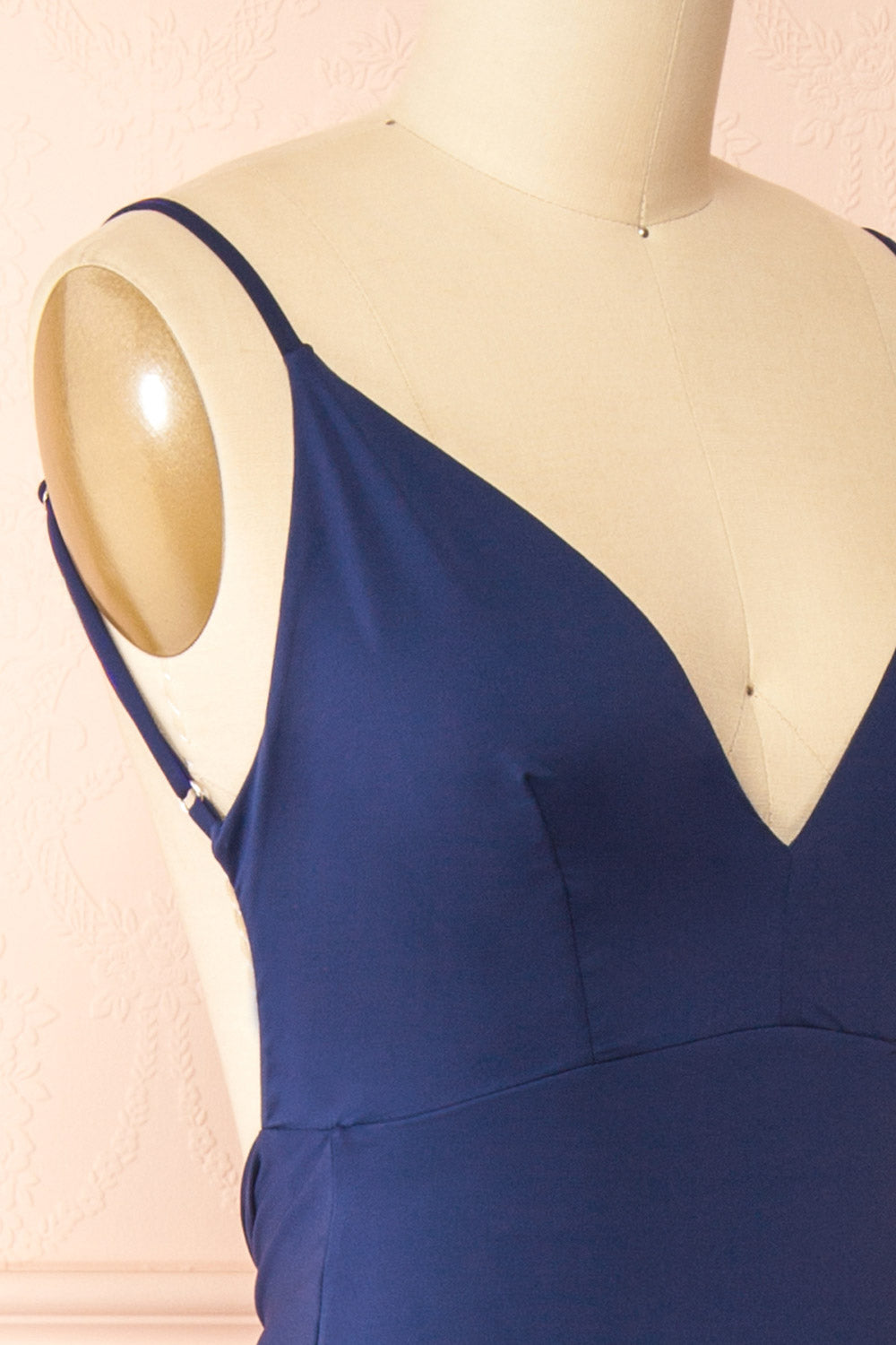 Gabriela Navy Mermaid Dress with Open Back | Boutique 1861 side