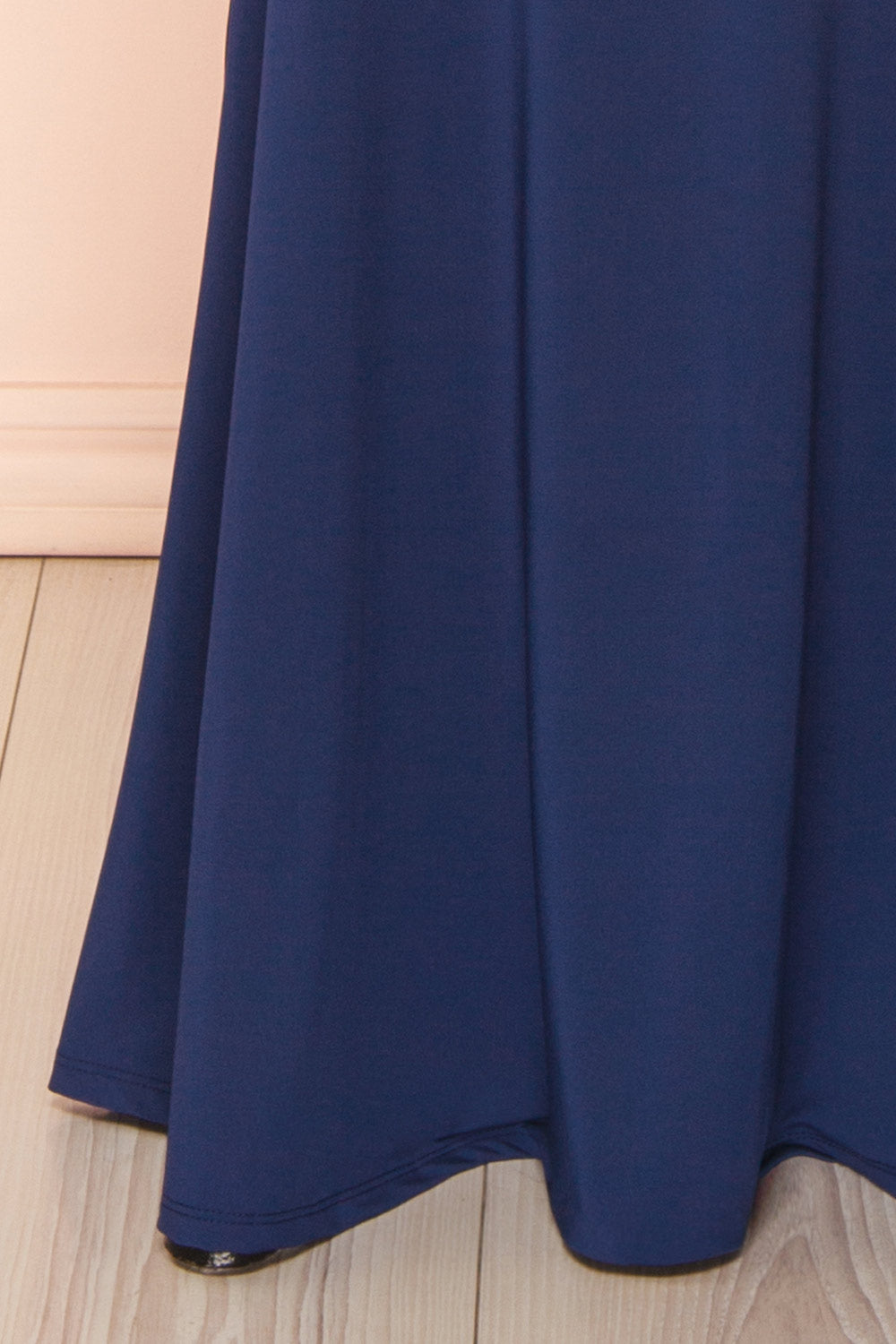 Gabriela Navy Mermaid Dress with Open Back | Boutique 1861 bottom