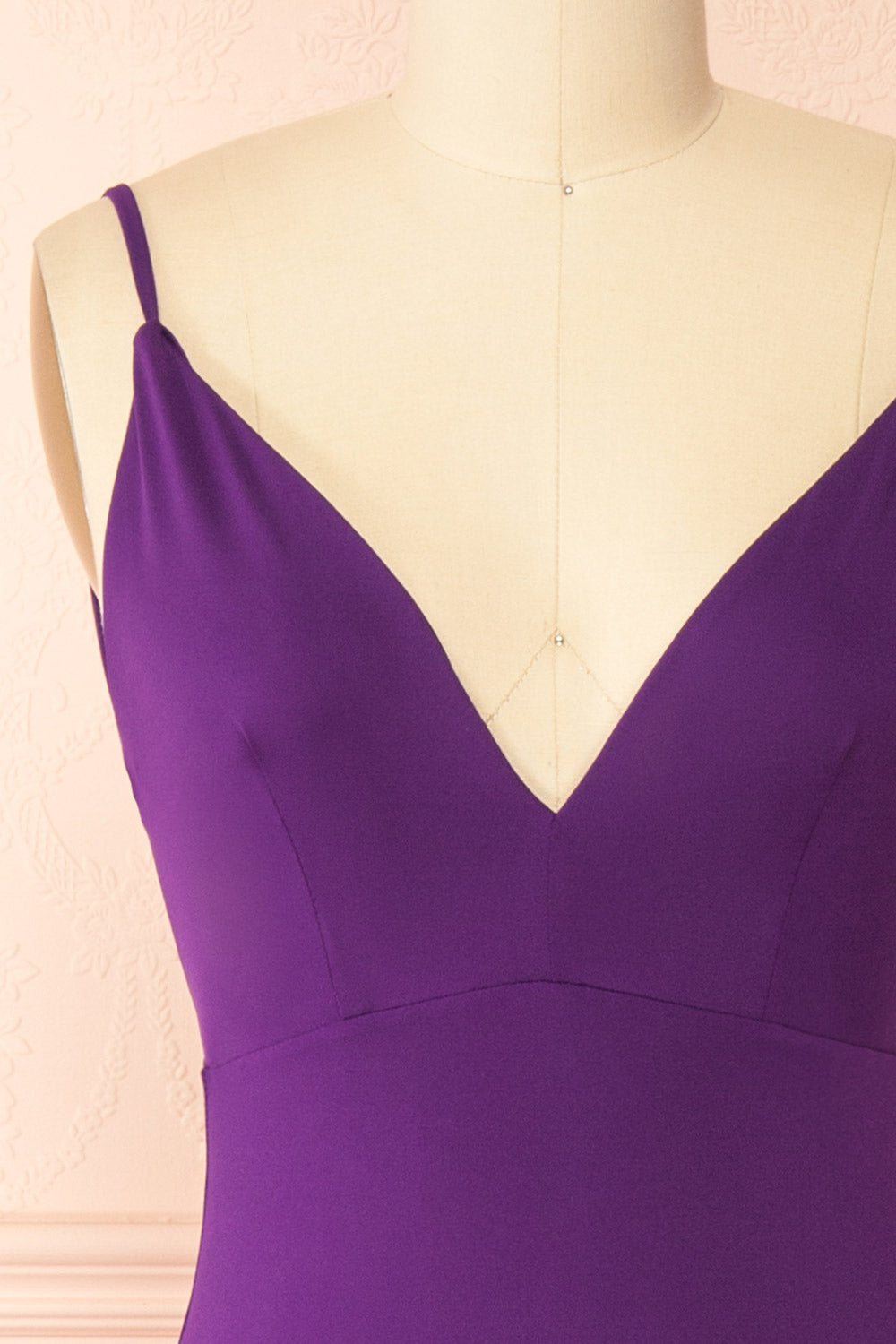 Gabriela Purple Mermaid Dress with Open Back | Boutique 1861 front