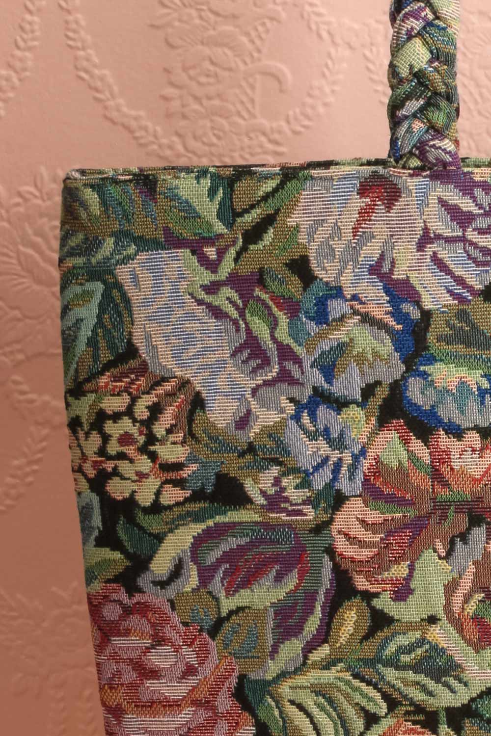 Galante Floral Jacquard Tote Bag | Boutique 1861 close-up