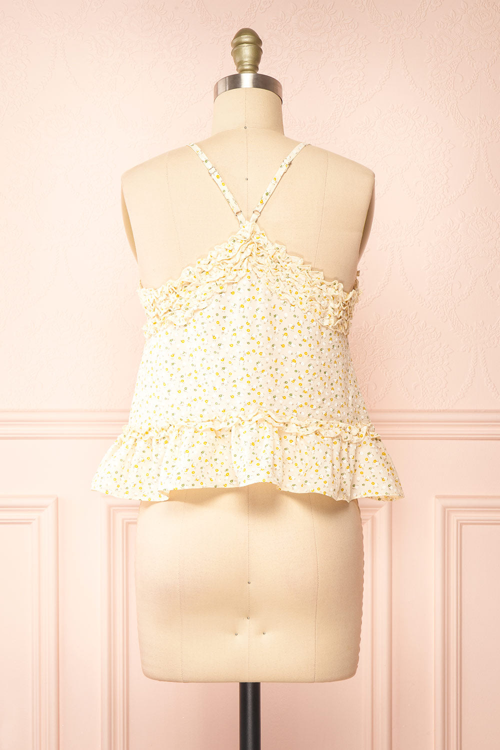 Galatea Ruffled Floral Cami Top | Boutique 1861 back view