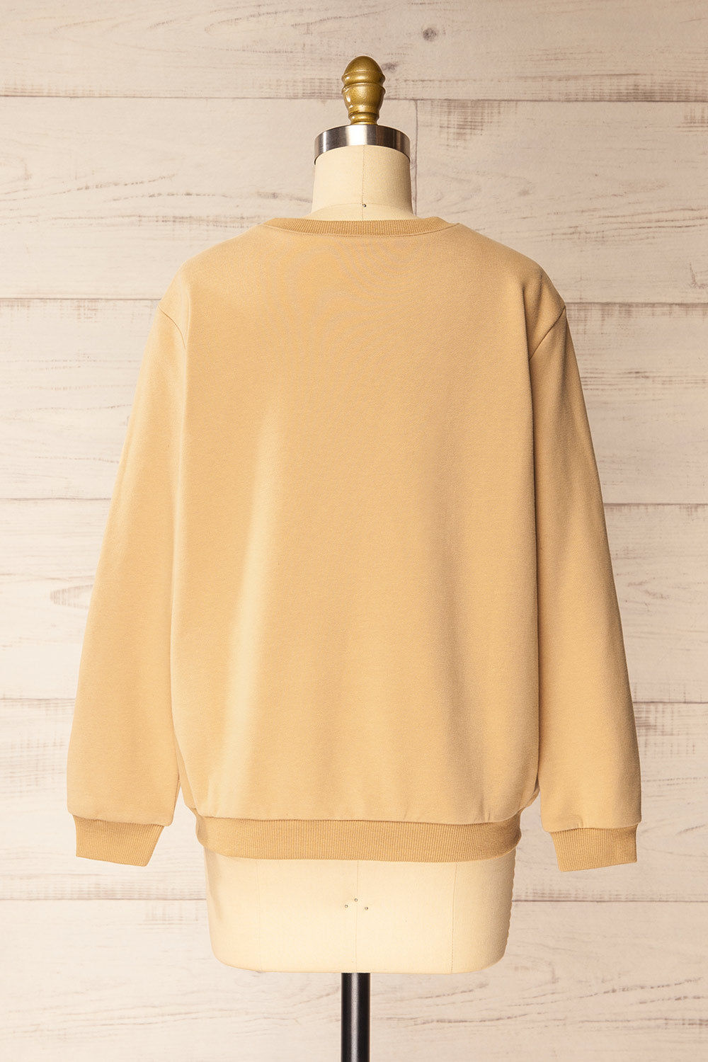 Galway Beige Exclusive La petite garçonne Embroidered Sweatshirt | La petite garçonne back view