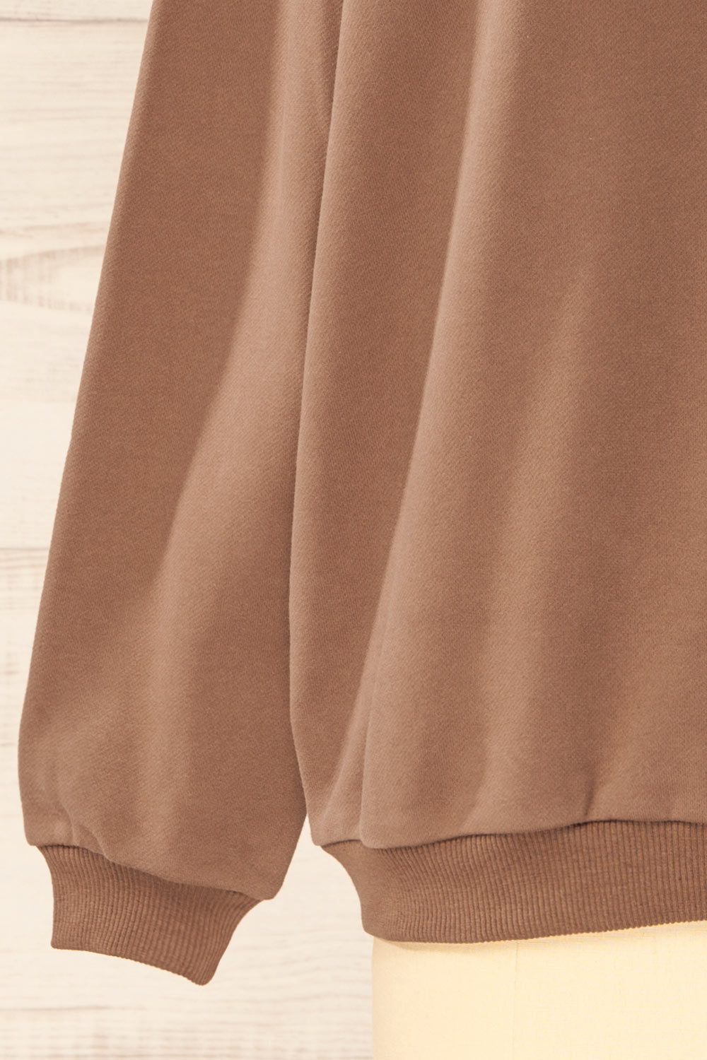 Galway Brown Exclusive La petite garçonne Embroidered Sweatshirt | La petite garçonne sleeve