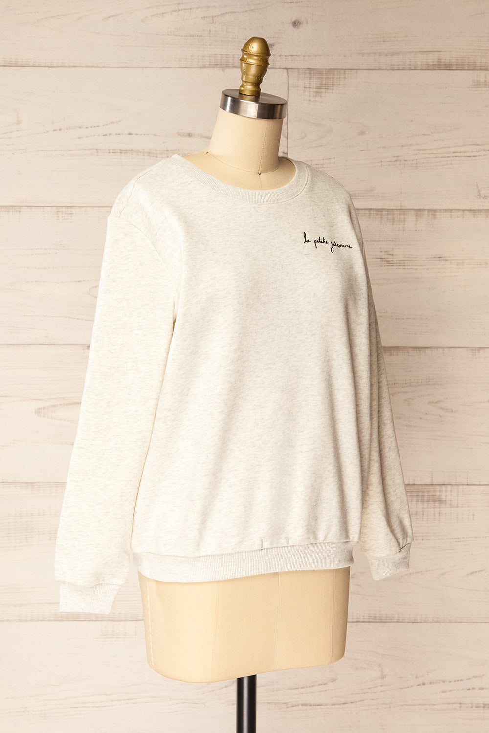 Galway Grey Exclusive La petite garçonne Embroidered Sweatshirt | La petite garçonne side view