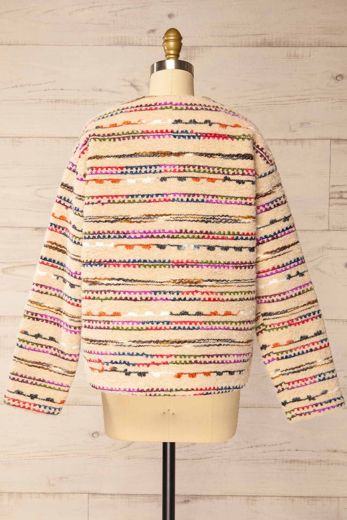 Gamelbert | Beige Jacket with Multicoloured Stripes