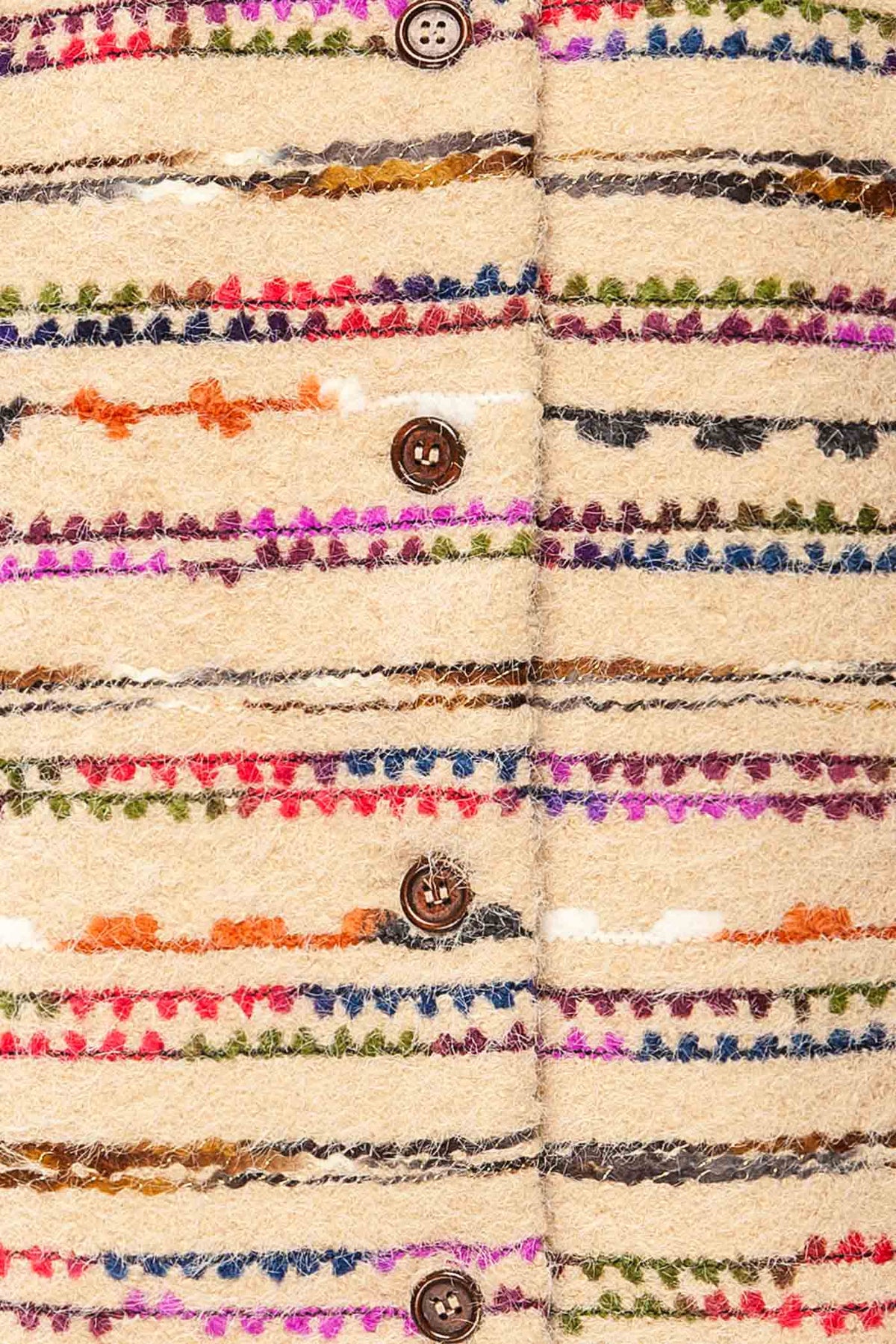 Gamelbert | Beige Jacket with Multicoloured Stripes