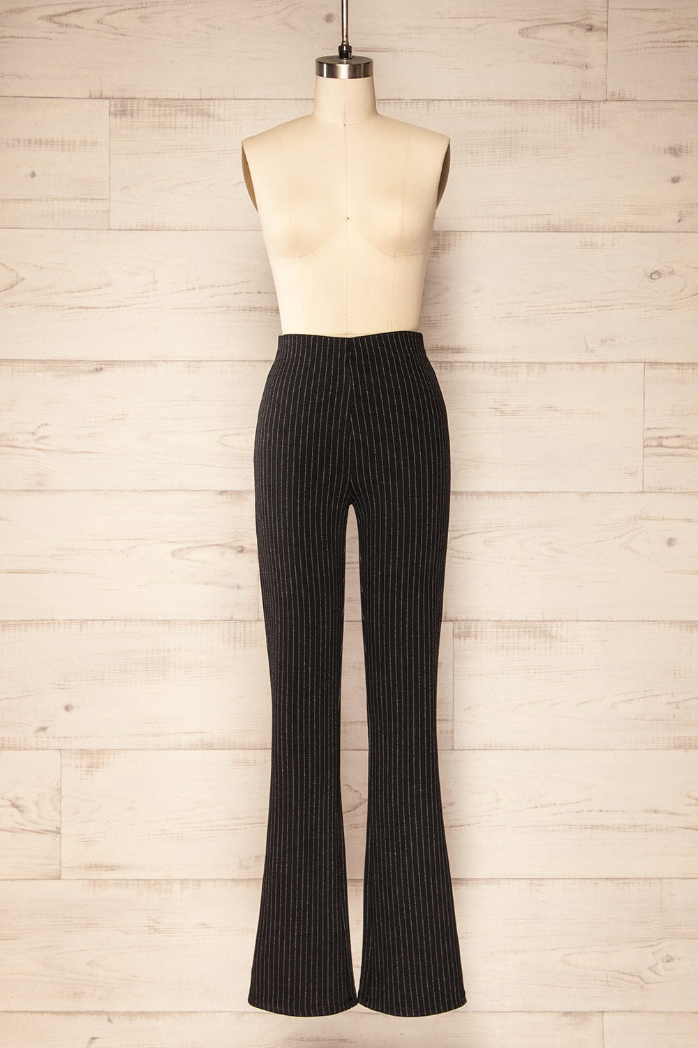 Gamora Stripes High-Waisted Flared Pants | La petite garçonne front view