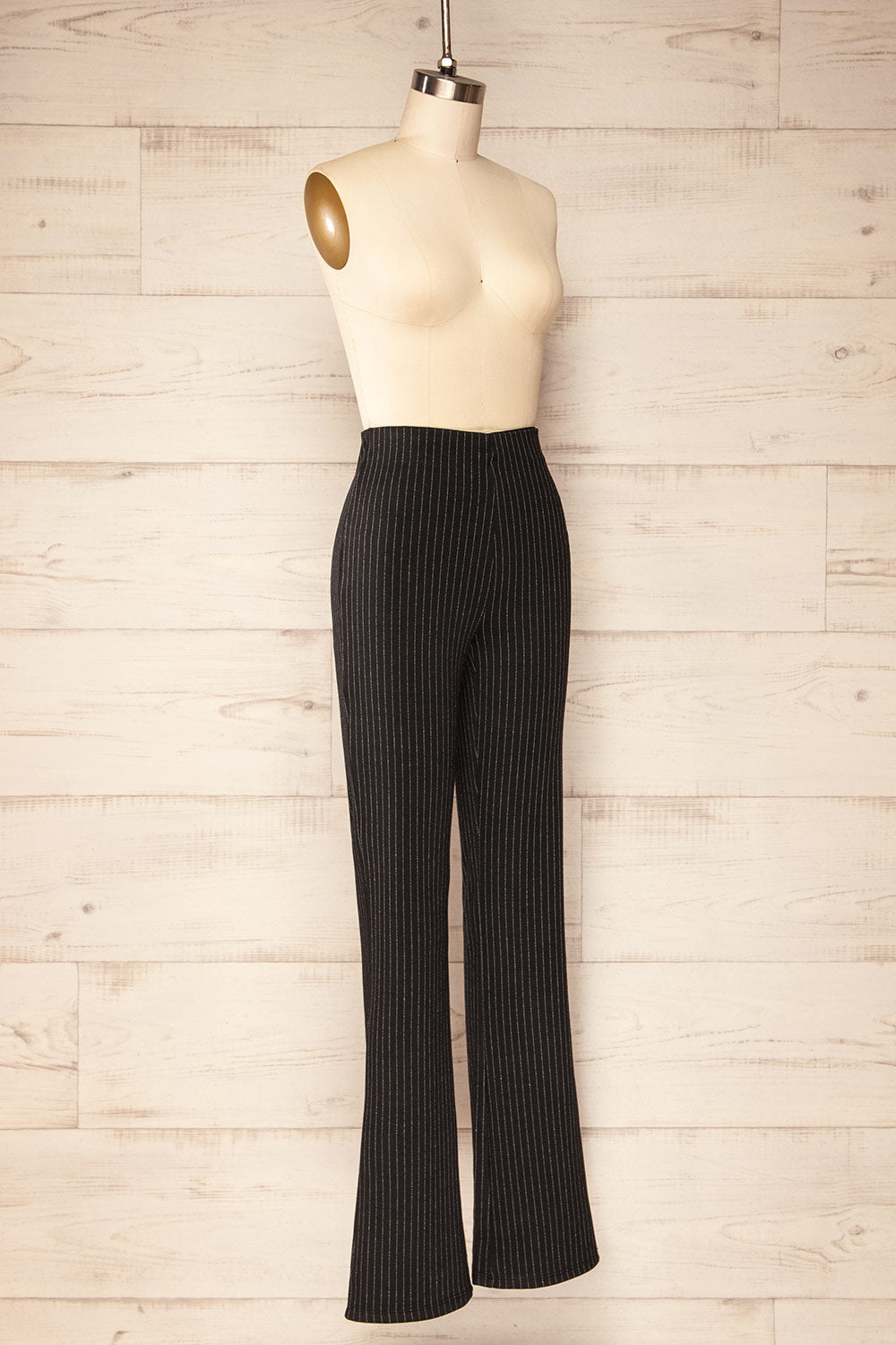 Gamora Stripes High-Waisted Flared Pants | La petite garçonne side view