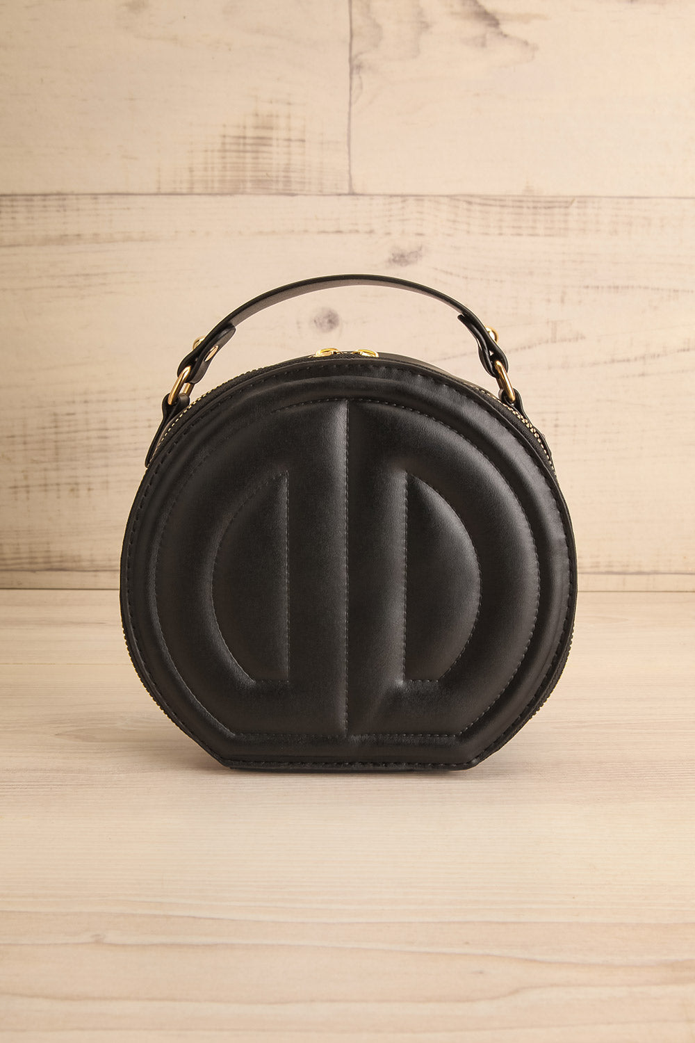 Garotte Black Handbag w/ Removable Strap | La petite garçonne front view