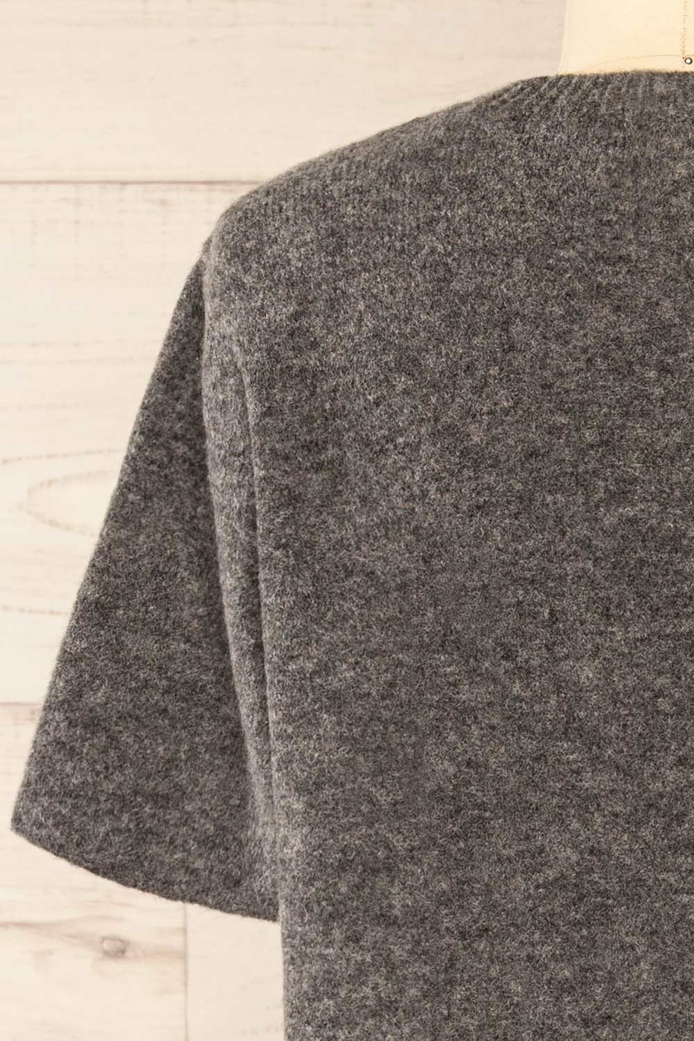 Gaspe Charcoal Soft Knit T-Shirt | La petite garçonne back