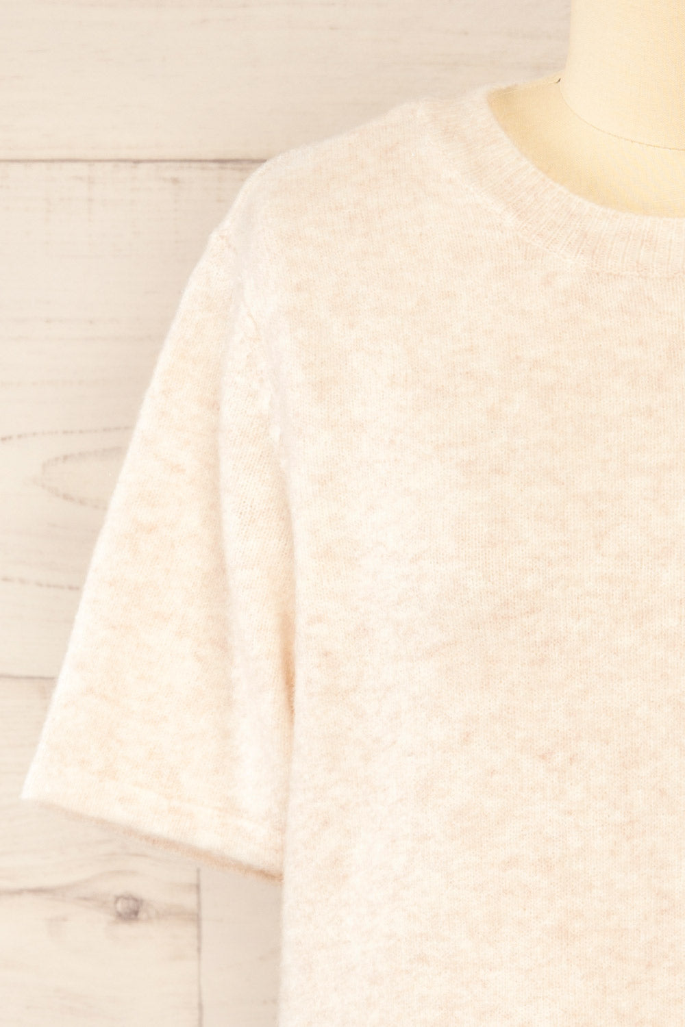 Gaspe Ivory Soft Knit T-Shirt | La petite garçonne front