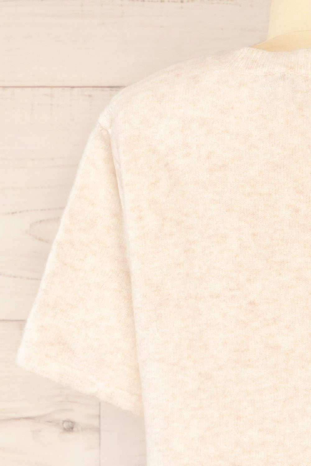 Gaspe Ivory Soft Knit T-Shirt | La petite garçonne back
