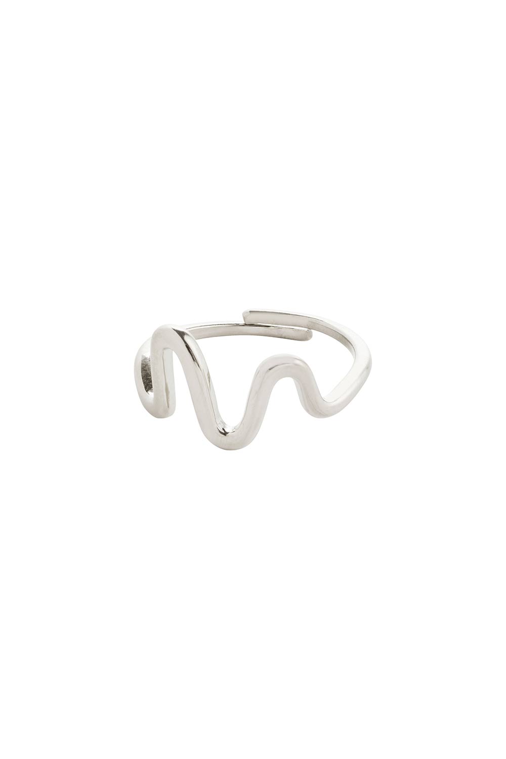 Gauri Silver Wavy Stack Ring by Pilgrim | La petite garçonne