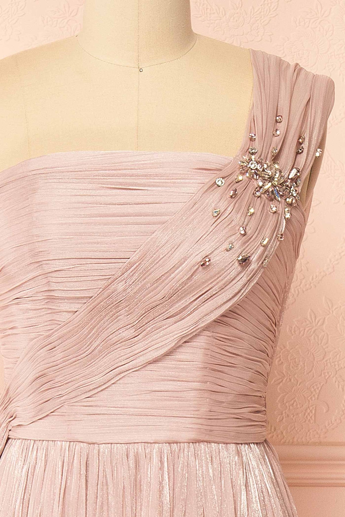 Gaviria | Pink Asymmetrical Maxi Dress